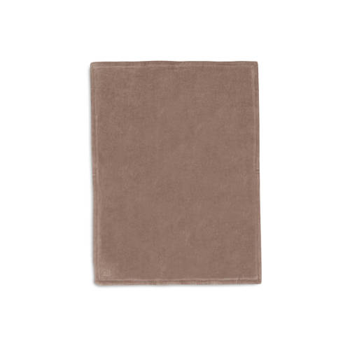 Jollein ledikantdeken Box Knit Milky Coffee/Velvet bruin Babydeken Effen