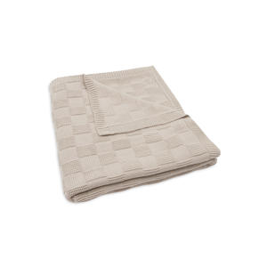 ledikantdeken Box Knit Warm Sand beige