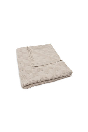 ledikantdeken Box Knit Warm Sand beige