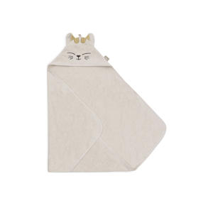 badstof badcape 75x75cm Charlie beige