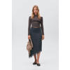 MANGO TEEN midi rok antraciet