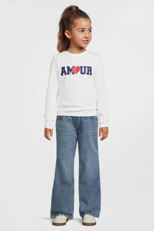 longsleeve met printopdruk wit