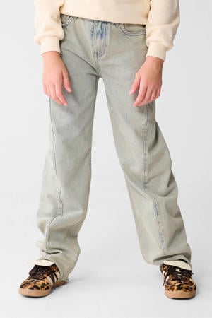 barrel high waist barrel jeans washed light blue denim