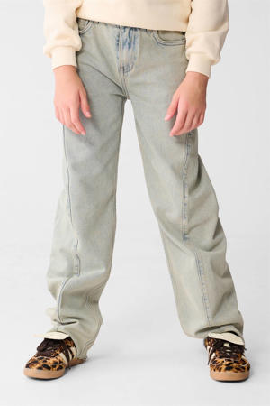 barrel high waist barrel jeans washed light blue denim