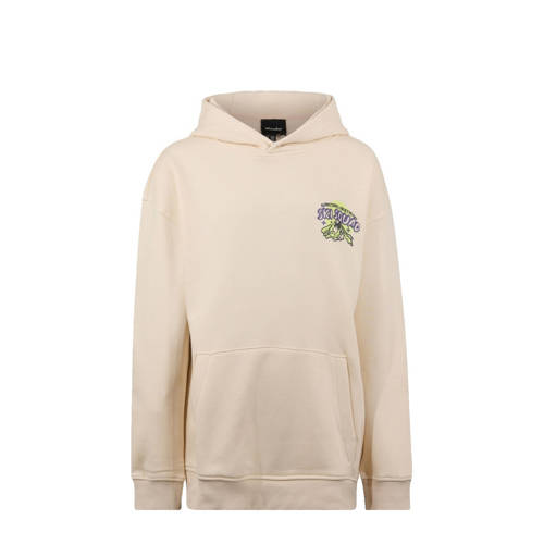 Shoeby hoodie met backprint beige Sweater Ecru Backprint - maat 122/128 afbeelding