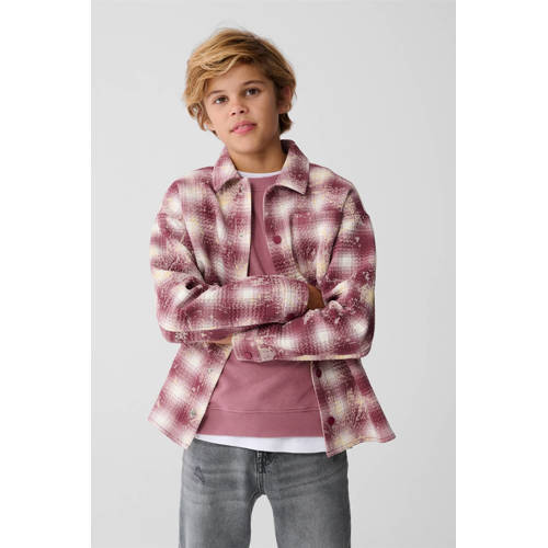 Shoeby geruit overshirt roze Overhemd Polyester Klassieke kraag Ruit - maat 134/140 afbeelding