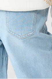 thumbnail: Shoeby barrel high waist barrel jeans light blue denim