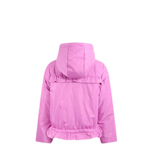 Shoeby winterjas roze Meisjes Polyester Capuchon Effen