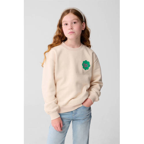 Shoeby sweater met backprint ecru Backprint - maat 122/128 afbeelding
