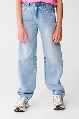high waist barrel jeans light blue denim