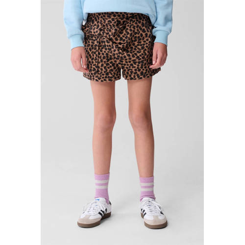 Shoeby regular casual short met panterprint bruin Korte broek Meisjes Katoen - maat 122/128 afbeelding