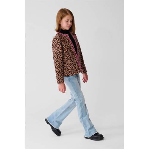Shoeby jasje voor binnen met panterprint bruin Meisjes Viscose Ronde hals - maat 158/164 afbeelding