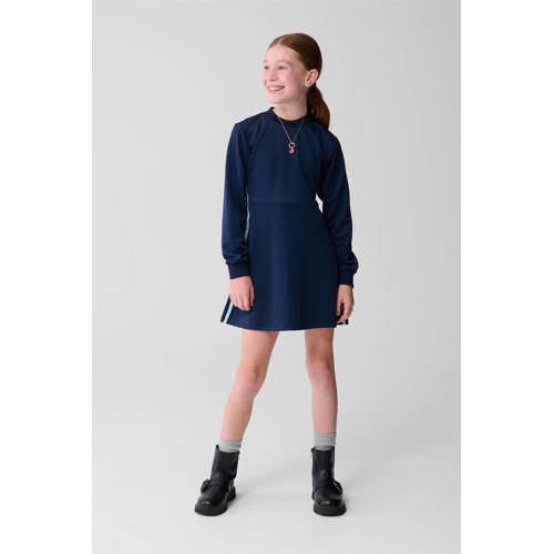 Shoeby sweatjurk donkerblauw Effen - maat 146/152 | Jurk van Shoeby afbeelding