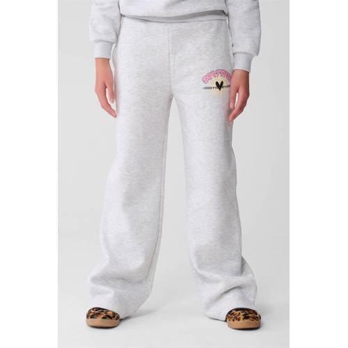 Shoeby wide leg casual broek grijs Meisjes Katoen Printopdruk - maat 122/128 afbeelding