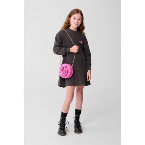 Shoeby sweatjurk antraciet Grijs Meisjes Katoen Ronde hals Effen - maat 134/140 afbeelding