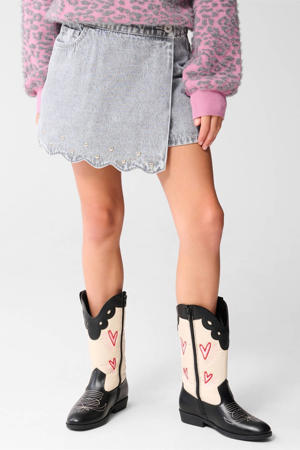 denim skort grey denim