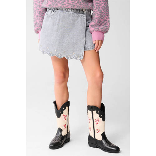 Shoeby denim skort grey denim Rok Grijs Meisjes Katoen Effen - maat 98/104 afbeelding