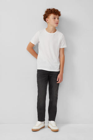 waist slim fit jeans grey denim