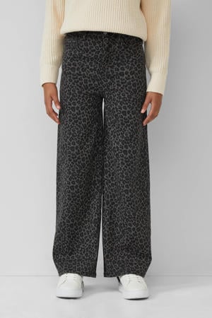 wide leg casual broek grijs