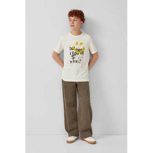 s.Oliver T-shirt lichtgrijs Jongens Katoen Ronde hals Printopdruk - maat 146/152 afbeelding