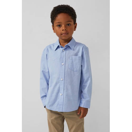 s.Oliver overhemd lichtblauw Jongens Katoen Klassieke kraag Effen
