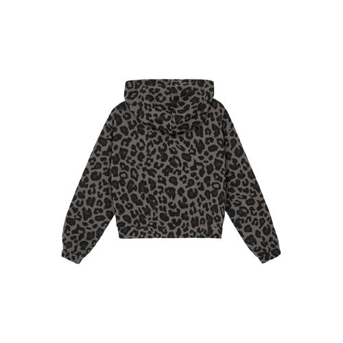 s.Oliver sweatvest grijs Meisjes Polyester Capuchon Dierenprint