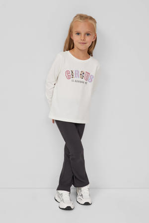 flared broek antraciet