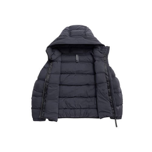 KRAKATAU gewatteerde jas grijs Jongens Nylon Capuchon Effen - maat 176 afbeelding