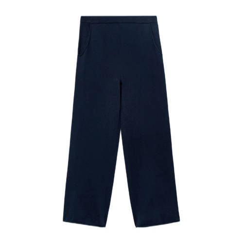 Mango Kids casual broek marineblauw Meisjes Katoen Effen - maat 140 afbeelding