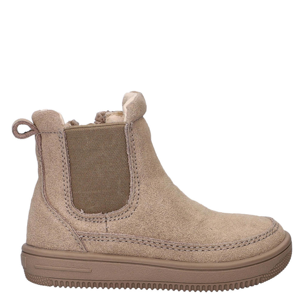 Taupe meisjes Nelson Kids suède enkelboots met ritssluiting