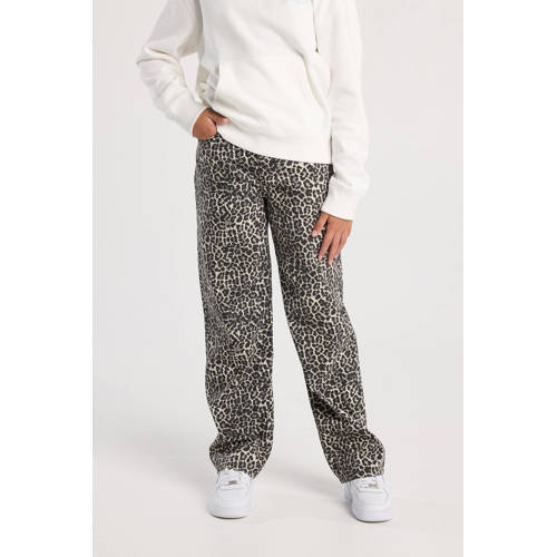 America Today loose casual broek bruin Meisjes Katoen Dierenprint - maat 170/176 afbeelding