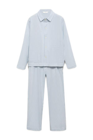   pyjamaset kids lichtblauw/wit