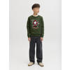 JACK & JONES JUNIOR kerstsweater donkergroen