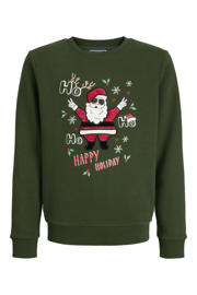 thumbnail: JACK & JONES JUNIOR kerstsweater donkergroen