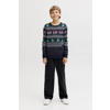 JACK & JONES JUNIOR kersttrui donkerblauw