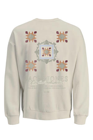 sweater met backprint ecru
