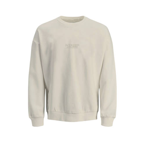 JACK & JONES JUNIOR sweater met backprint ecru Backprint - maat 164 afbeelding