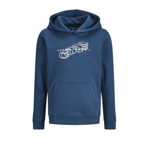 JACK & JONES JUNIOR hoodie blauw Sweater Logo - maat 152 afbeelding