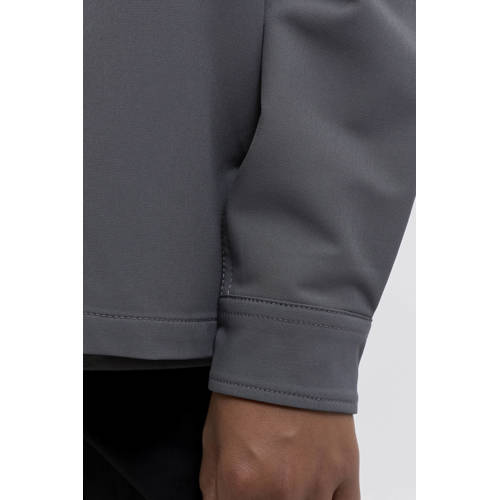 JACK & JONES JUNIOR overshirt antraciet Overhemd Grijs Jongens Polyester Klassieke kraag - maat 164 afbeelding
