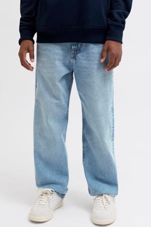 relaxed high waist loose fit jeans medium blue denim