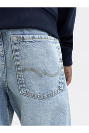 thumbnail: Medium blue denim jongens JACK & JONES JUNIOR relaxed high waist loose fit jeans van denim met effen