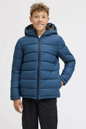 WE Fashion gewatteerde winterjas met camouflageprint groen