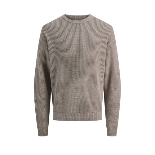 JACK & JONES JUNIOR trui bruin grof gebreid Jongens Acryl Ronde hals Effen - maat 140 afbeelding
