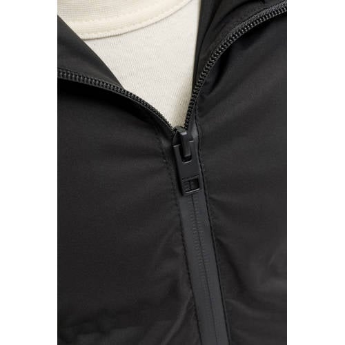 JACK & JONES JUNIOR gewatteerde jas zwart Jongens Polyester Capuchon Effen - maat 152 afbeelding