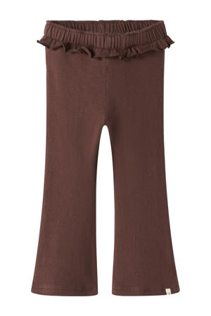 flared casual broek bruin