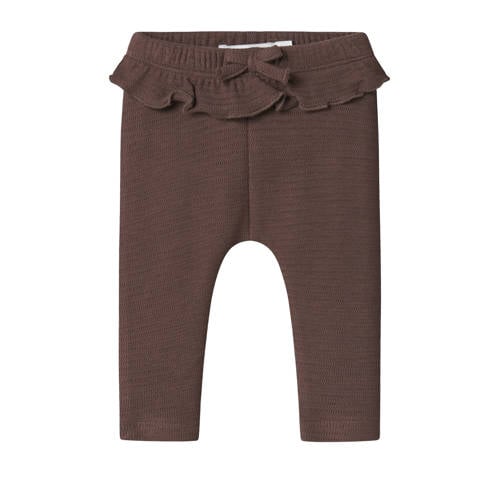 NAME IT BABY regular legging bruin Meisjes Katoen Effen - maat 86 afbeelding
