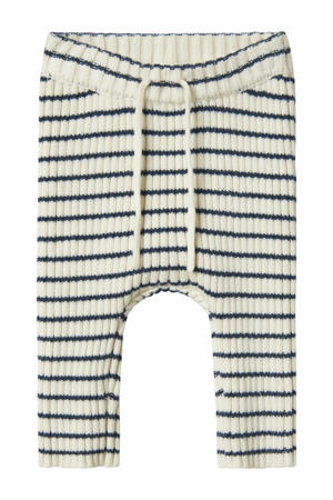 gestreepte casual broek wit