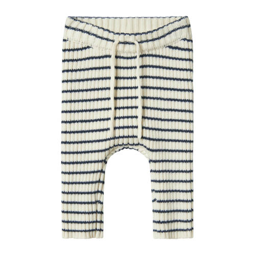 NAME IT BABY gestreepte casual broek wit Jongens Viscose Streep - maat 74 afbeelding