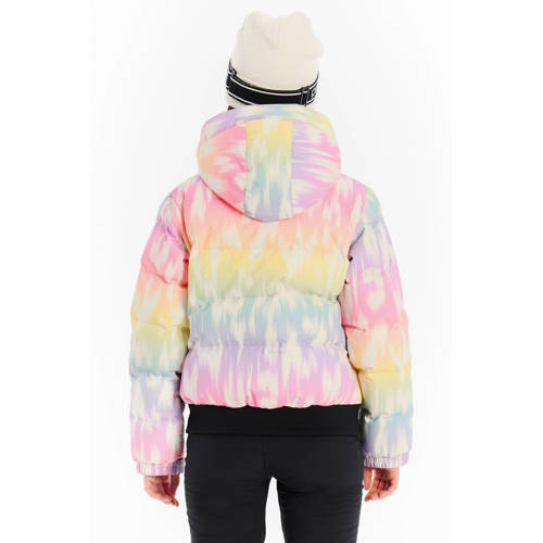 Protest ski-jas PRTSolina JR lichtblauw/lichtroze Skijack Meisjes Polyester Capuchon - maat 128 afbeelding