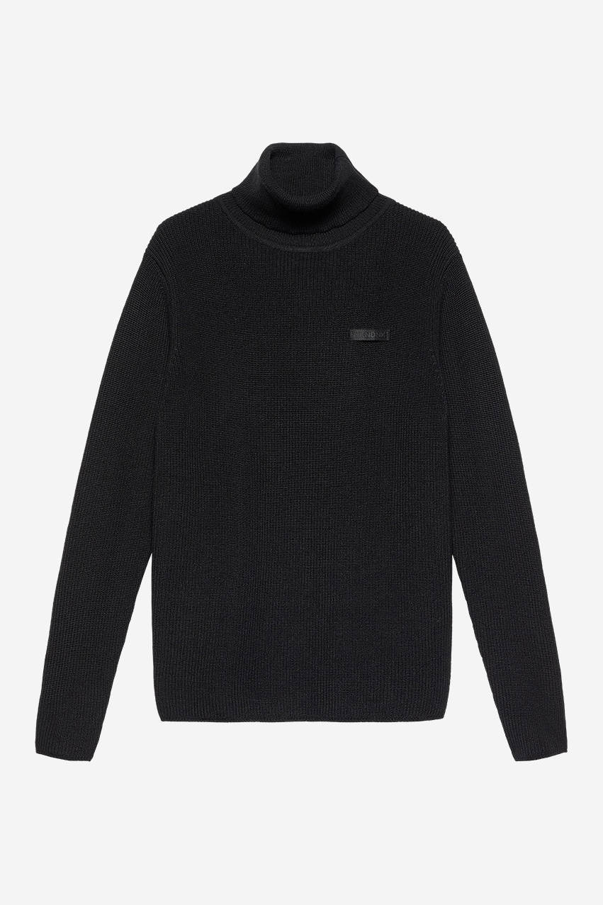 Hotouch Coltrui voor dames, elegante gebreide trui, slim fit, basic